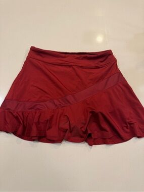 Women’s Maroon Ruffle Tennis/Golf Skirt